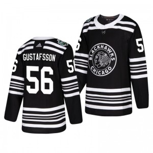 Erik Gustafsson Blackhawks 2019 Winter Classic Adidas Authentic Player Black Jersey - Sale