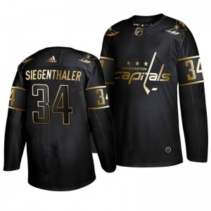 Jonas Siegenthaler Capitals 2019 Golden Edition Authentic Adidas Jersey - Black - Sale