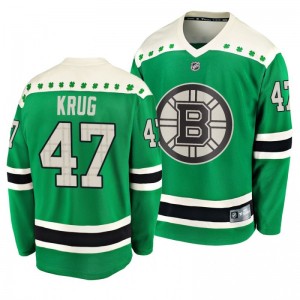 Bruins Torey Krug 2020 St. Patrick's Day Replica Player Green Jersey - Sale