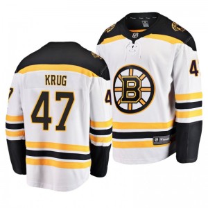 Bruins Torey Krug White Away Breakaway Away Jersey - Sale