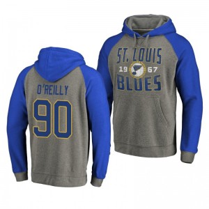 Ryan O'Reilly Blues Timeless Collection Ash Antique Stack Hoodie - Sale