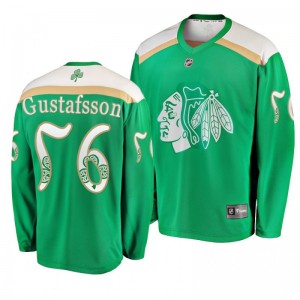 Chicago Blackhawks Erik Gustafsson 2019 St. Patrick's Day Green Replica Fanatics Branded Jersey - Sale