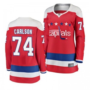 Capitals John Carlson Fanatics Breakaway Red Women's Alternate Jersey - Sale