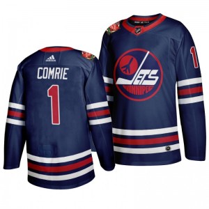 Eric Comrie Jets Navy 2019-20 Heritage WHA Jersey - Sale