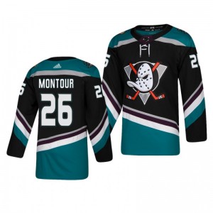 Ducks Brandon Montour Adidas Authentic 25th Anniversary Black Alternate Jersey - Sale