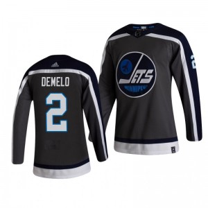 Dylan DeMelo Jets Reverse Retro Gray Authentic Jersey - Sale
