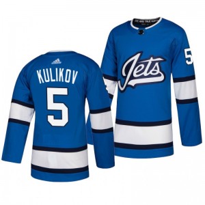 Dmitry Kulikov Jets Blue Heritage Third Alternate Jersey - Sale