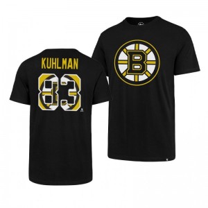 Bruins Karson Kuhlman Super Rival Black Short Sleeve T-Shirt - Sale