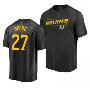 John Moore Boston Bruins Black Amazement Raglan Player T-Shirt - Sale