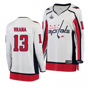 Jakub Vrana Capitals Women's 2018 Stanley Cup Champions Away Jersey White - Sale
