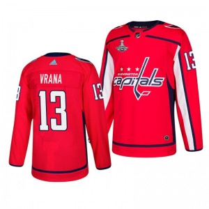 Jakub Vrana Capitals 2018 Stanley Cup Champions Authentic Player Home Red Jersey - Sale