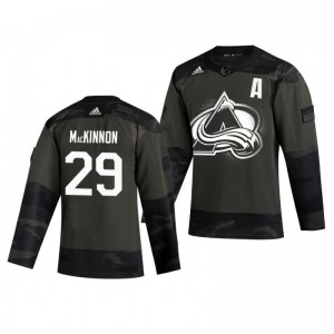 Nathan MacKinnon 2019 Veterans Day Avalanche Practice Authentic Jersey - Sale