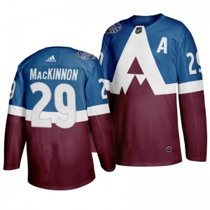 Nathan MacKinnon #29 2020 NHL Stadium Series Colorado Avalanche Adidas Authentic Jersey - Blue - Sale