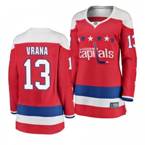 Capitals Jakub Vrana Fanatics Breakaway Player Red Women's Alternate Jersey - Sale