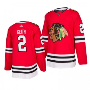 Blackhawks Duncan Keith #2 2019-20 Home Adidas Authentic Replica Red Jersey - Sale