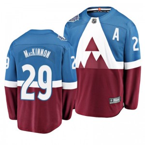 Nathan MacKinnon #29 2020 Stadium Series Colorado Avalanche Breakaway Player Jersey - Blue Burgundy - Sale