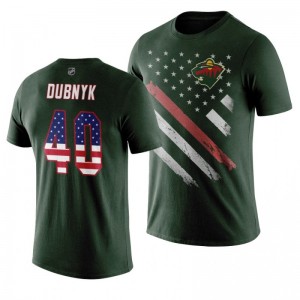 Devan Dubnyk Wild Green Independence Day T-Shirt - Sale