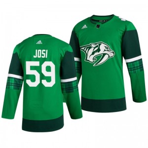 Predators Roman Josi 2020 St. Patrick's Day Authentic Player Green Jersey - Sale