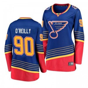 Women's Blues Ryan O'Reilly #90 Blue 2019-20 Premier Retro Breakaway Jersey - Sale
