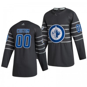 Winnipeg Jets Custom 00 2020 NHL All-Star Game Authentic adidas Gray Jersey - Sale