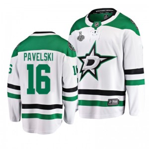 Men's Stars Joe Pavelski 2020 Stanley Cup Final Breakaway Player Away White Jersey - Sale