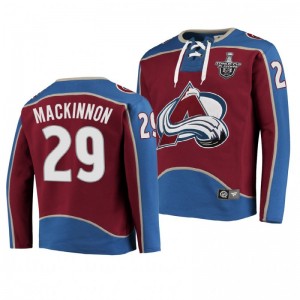 2020 Stanley Cup Playoffs Avalanche Nathan Mackinnon Jersey Hoodie Burgundy - Sale