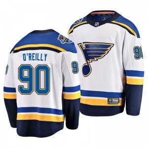 Blues Ryan O'Reilly #90 Away 2020 All-Star Patch White Breakaway Jersey - Sale
