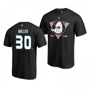 Ryan Miller Ducks Alternate Authentic Stack T-Shirt Black - Sale