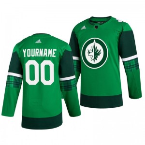 Jets Custom 2020 St. Patrick's Day Authentic Player Green Jersey - Sale