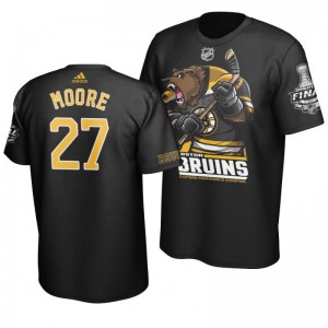 2019 Stanley Cup Final Bruins John Moore Cartoon Mascot T-Shirt - Black - Sale