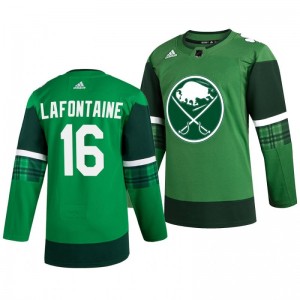 Sabres Pat LaFontaine 2020 St. Patrick's Day Authentic Player Green Jersey - Sale