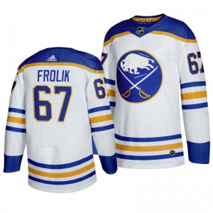 Sabres Michael Frolik Away Authentic Return to Royal White Jersey - Sale