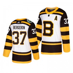 Patrice Bergeron Bruins 2019 Winter Classic Authentic Player White Jersey - Sale
