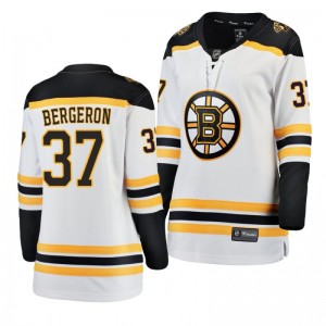 Women's Bruins Patrice Bergeron Breakaway Away White Away Jersey - Sale