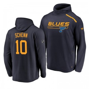St. Louis Blues Brayden Schenn Navy Authentic Pro  Transitional Pullover Hoodie - Sale