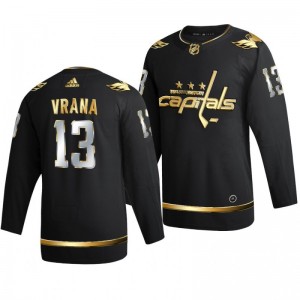 Capitals Jakub Vrana Black 2021 Golden Edition Limited Authentic Jersey - Sale