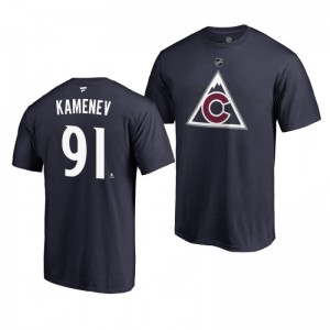 Avalanche Vladislav Kamenev Navy Alternate Authentic Stack T-Shirt - Sale