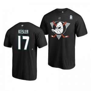 Ryan Kesler Ducks Alternate Authentic Stack T-Shirt Black - Sale