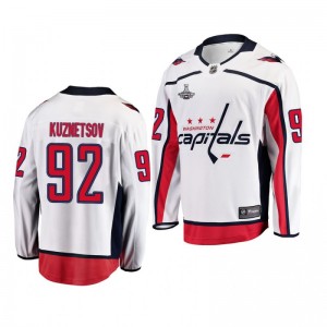 Capitals Evgeny Kuznetsov White 2018 Away Stanley Cup Champions Youth Jersey - Sale