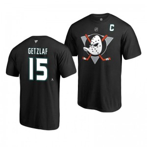 Ryan Getzlaf Ducks Alternate Authentic Stack T-Shirt Black - Sale