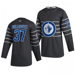 Winnipeg Jets Connor Hellebuyck 37 2020 NHL All-Star Game Authentic adidas Gray Jersey - Sale