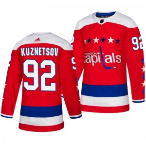 Evgeny Kuznetsov Capitals Third Adidas Authentic Alternate Red Jersey - Sale