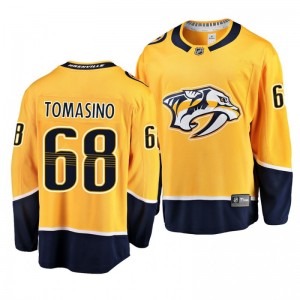 Predators 2019 NHL Draft Philip Tomasino Breakaway Player Yellow Jersey - Sale
