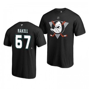 Rickard Rakell Ducks Alternate Authentic Stack T-Shirt Black - Sale