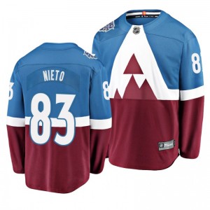 Matt Nieto #83 2020 Stadium Series Colorado Avalanche Breakaway Player Jersey - Blue Burgundy - Sale