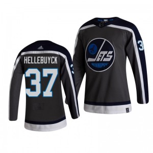 Connor Hellebuyck Jets Reverse Retro Gray Authentic Jersey - Sale