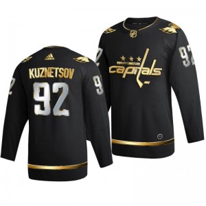 Capitals Evgeny Kuznetsov Black 2021 Golden Edition Limited Authentic Jersey - Sale