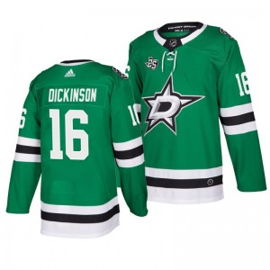 Jason Dickinson Stars Home Adidas Authentic Jersey Green - Sale