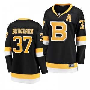 Women's Bruins Patrice Bergeron Black Alternate Breakaway Premier Jersey - Sale