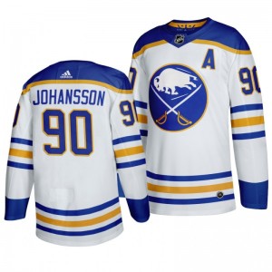 Sabres Marcus Johansson Away Authentic Return to Royal White Jersey - Sale